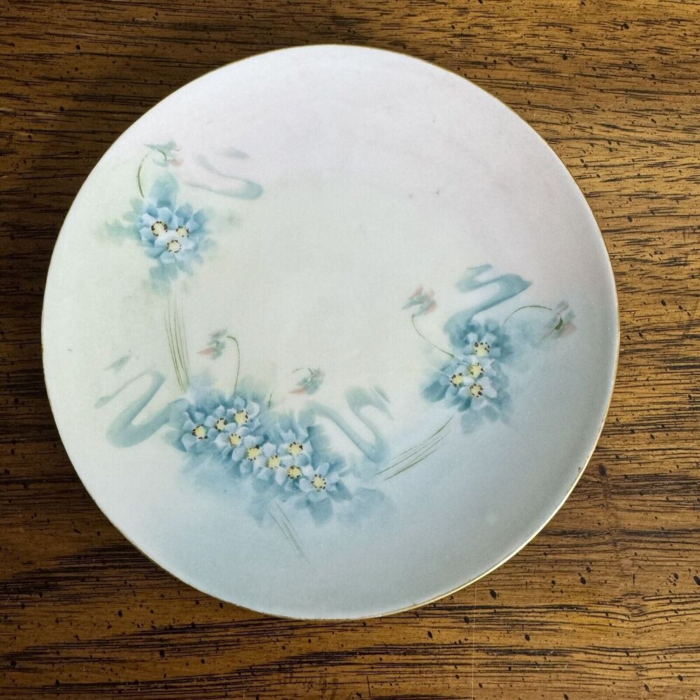 Antique 1898-1923 Jaeger & Co J&C Bavarian Bread Plate‎ Hand Painted Dessert